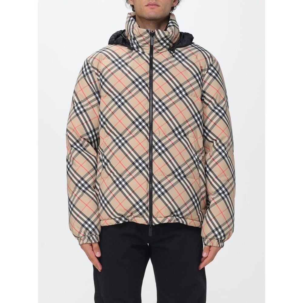 Burberry Men Burberry Reversible High-Neck Hooded Puffer Jacket In Vintage Check